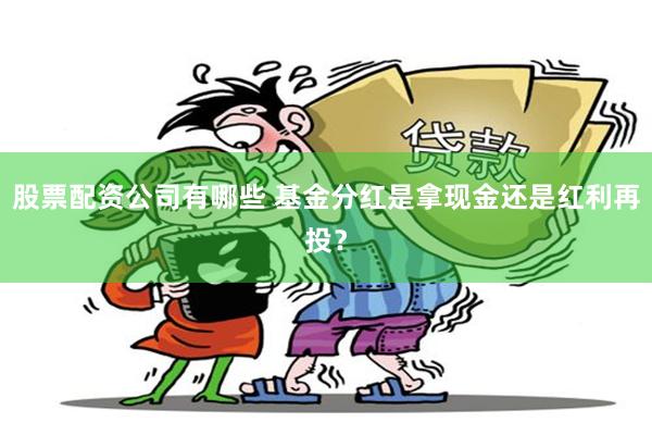 股票配资公司有哪些 基金分红是拿现金还是红利再投?