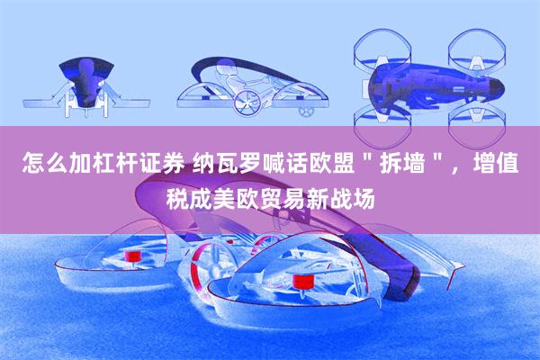 怎么加杠杆证券 纳瓦罗喊话欧盟"拆墙",增值税成美欧贸易新战场
