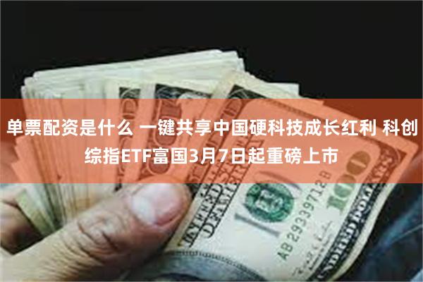 单票配资是什么 一键共享中国硬科技成长红利 科创综指ETF富国3月7日起重磅上市