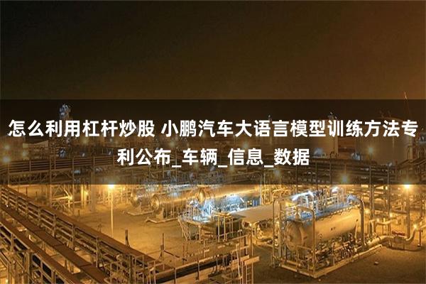 怎么利用杠杆炒股 小鹏汽车大语言模型训练方法专利公布_车辆_信息_数据