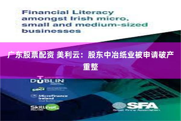 广东股票配资 美利云：股东中冶纸业被申请破产重整